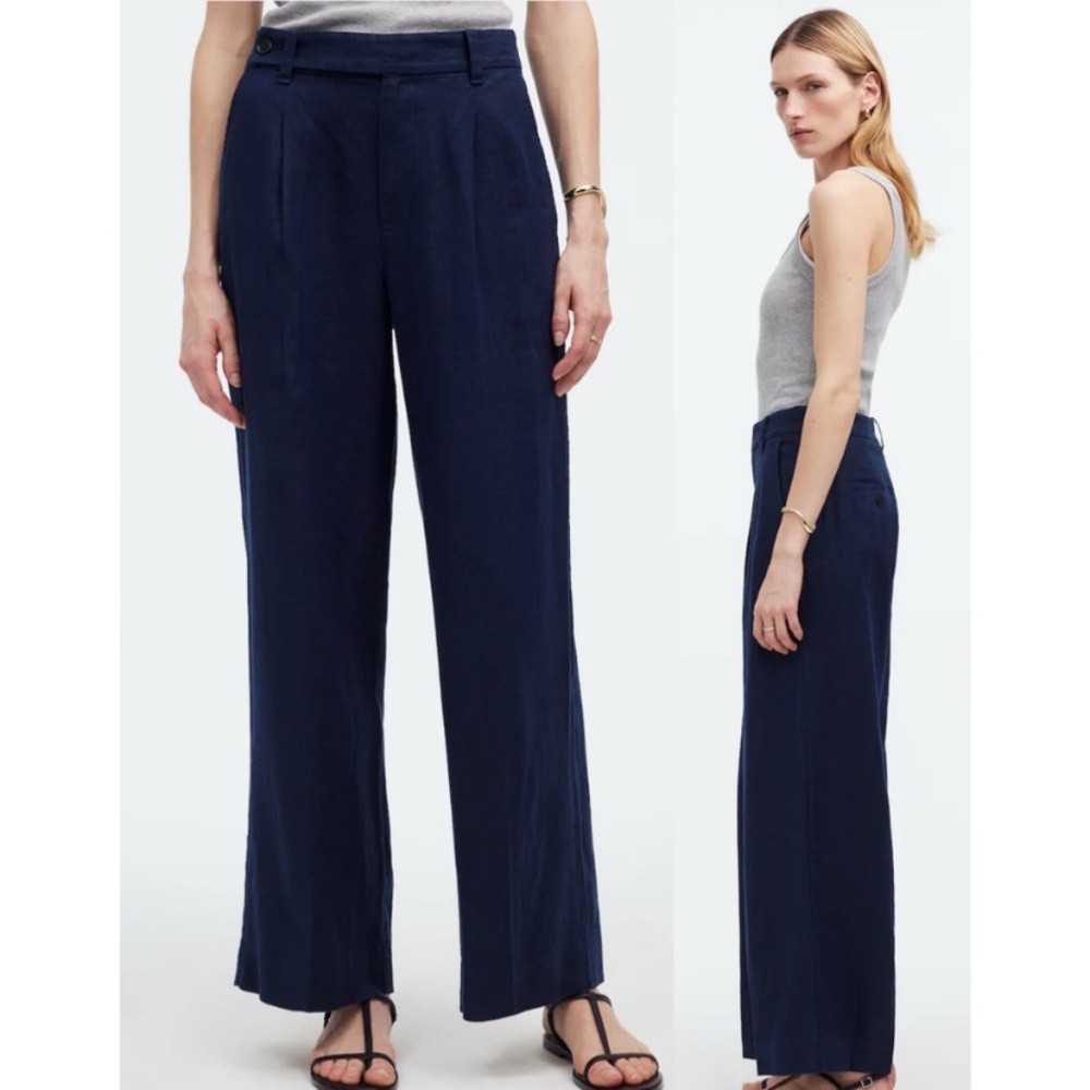 Madewell Deep Blue Wide Leg Pants